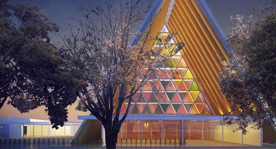 新西兰克莱斯特彻奇kelaistqieq“硬纸板”大教堂（The Cardboard Cathedral）